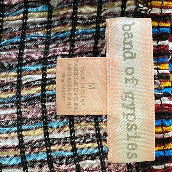 Band of Gypsies Multicolor Striped Side Slit Maxi Dress - Picture 11 of 14